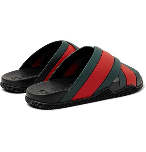 gucci stripe rubber slide sandal ราคา|Gucci stripe rubber slide sandal .